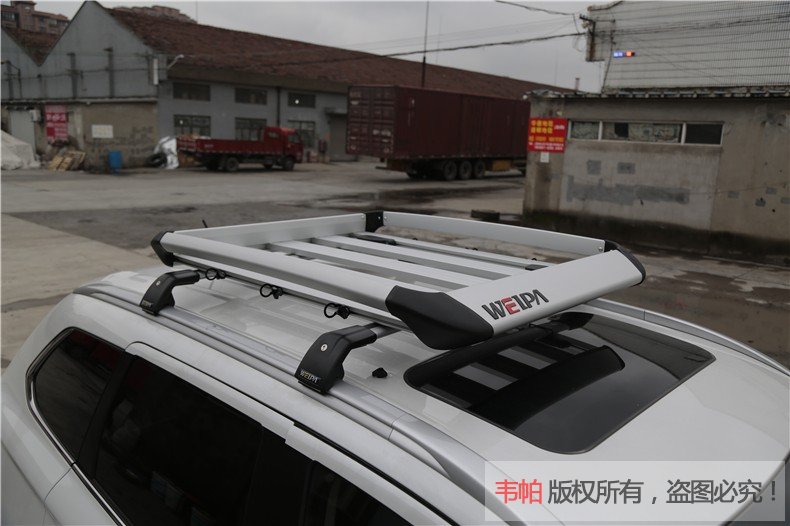 三菱歐藍德安裝豪華款車頂行李框效果展示-歐藍德專用車頂框