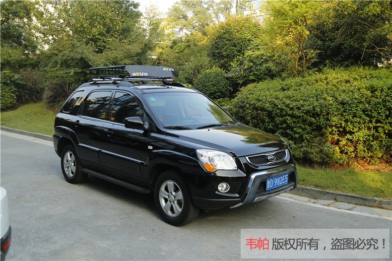 起亞獅跑安裝騎士款車頂行李框圖片-獅跑專用車頂框車頂架
